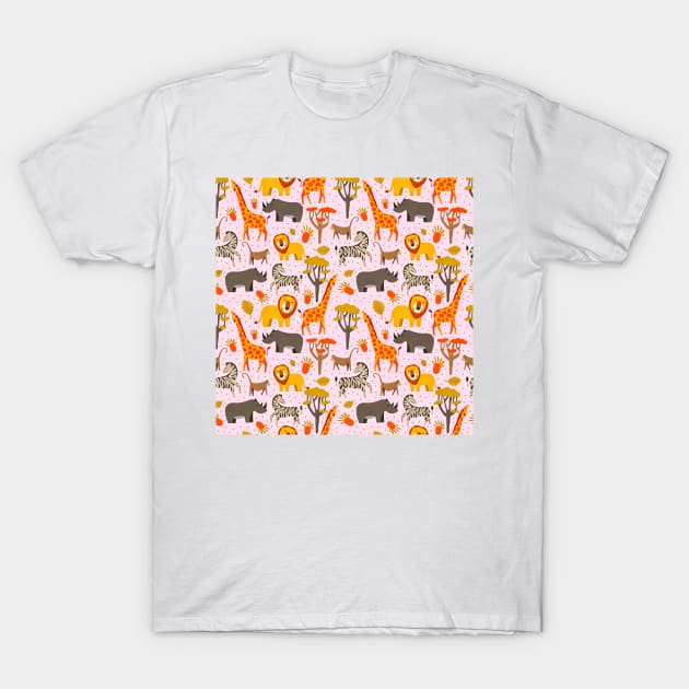 African animals pattern T-Shirt by TheSkullArmy